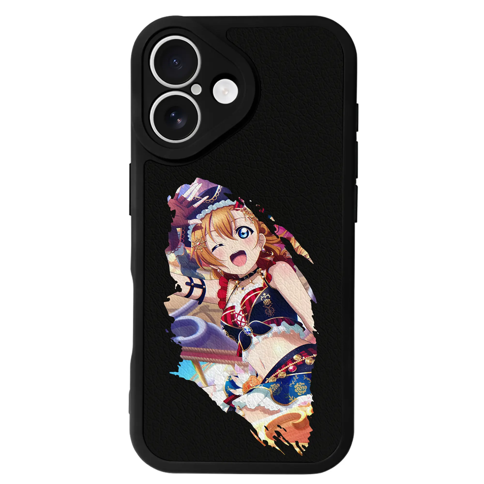 Love Live! グッズ,高坂穂乃果 - IPhone 16シリーズ対応 ・ シリコンスマホケース ・ レザー調 ・ 高精度フィット ・ 耐衝撃 ・ ワイヤレス充電対応 ・ 精密カット